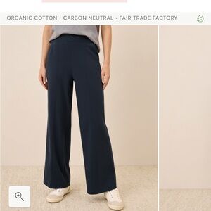 Women's Navy Wide-Leg Pants